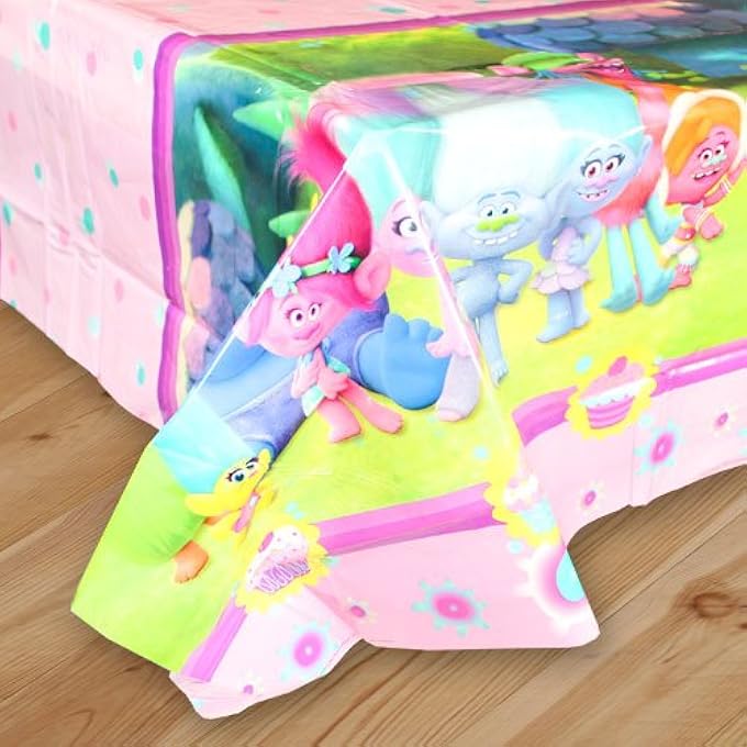PROCOS BIRTHDAY PARTY SUPPLY TROLLS PLASTIC TABLECOVER -MULTI COLOR 53316 - Image 3